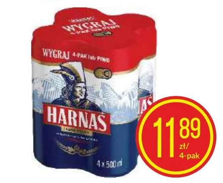 Harnaś Piwo jasne pełne 4 x 500 ml