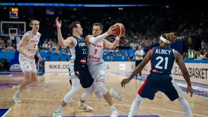 Mateusz Ponitka podczas meczu Polska - Francja