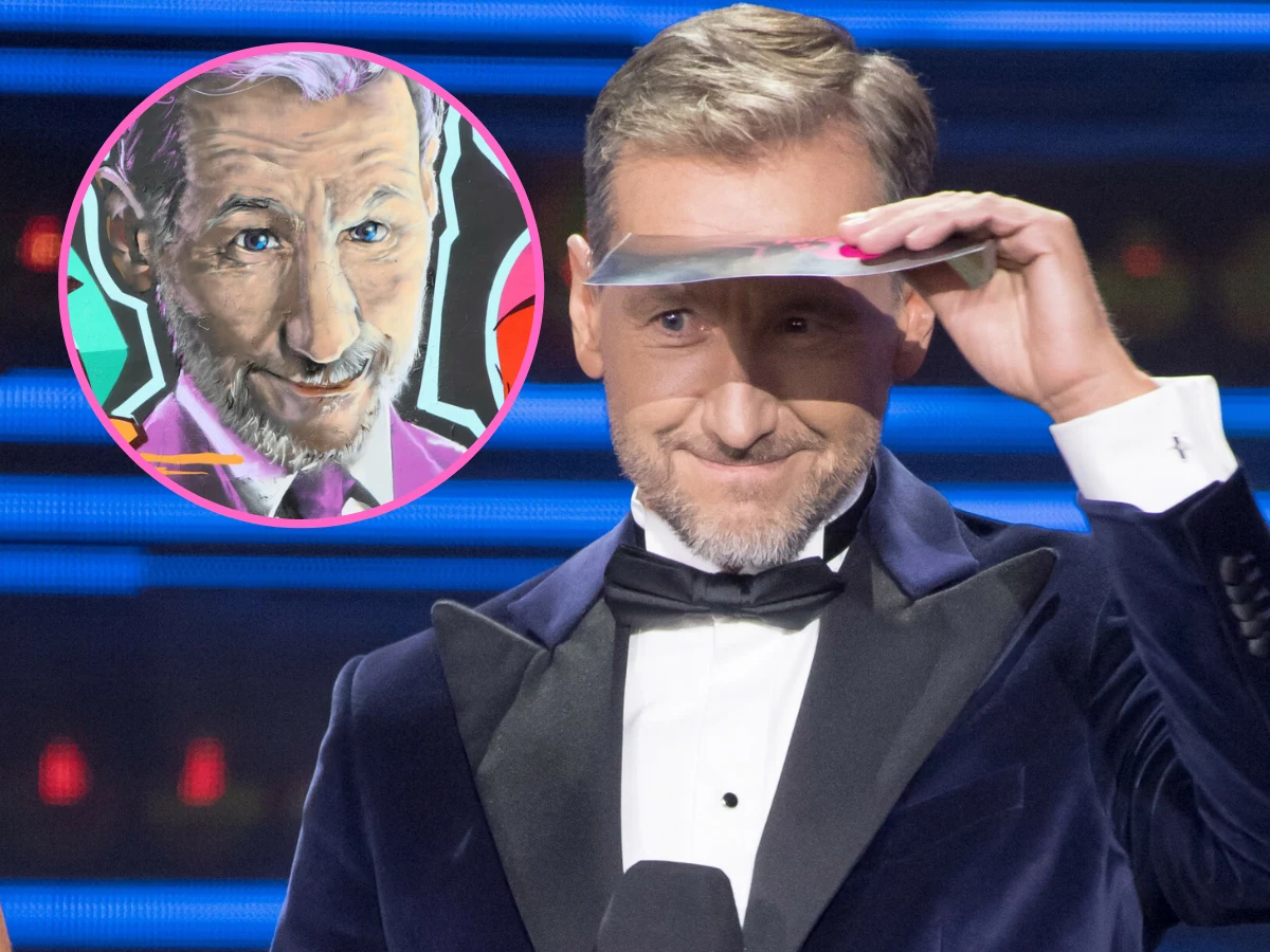 Piotr Kraśko z rogami na muralu