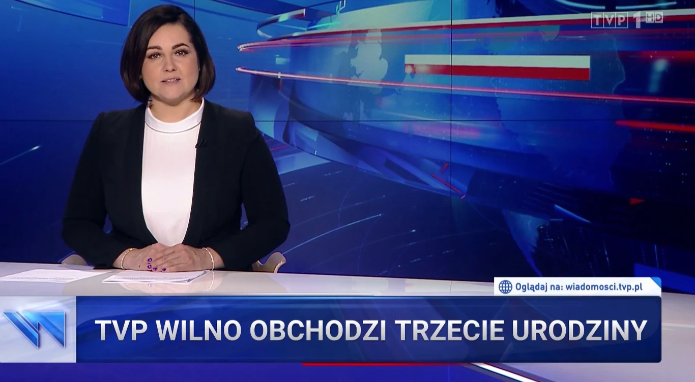 Edyta Lewandowska w 'Wiadomościach" Edyta Lewandowska w 'Wiadomościach"