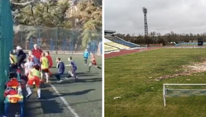 Strzały przerwały trening ukraińskich dzieci. Nagranie obiegło Internet