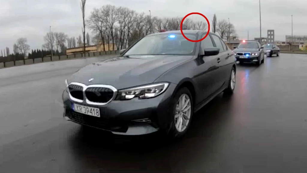 nieoznakowany radiowóz BMW