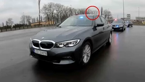 nieoznakowany radiowóz BMW