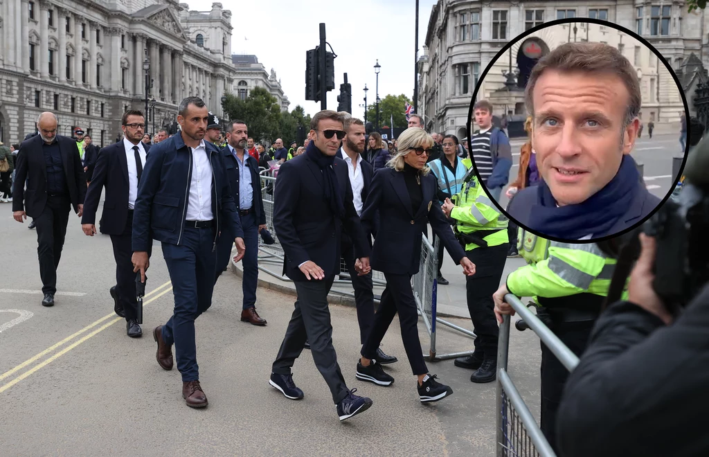 Emmanuel Macron i Brigitte Macron podczas spaceru w Londynie zostali dostrzeżeni przez przechodniów / Twitter: @pierloucaron Emmanuel Macron i Brigitte Macron podczas spaceru w Londynie zostali dostrzeżeni przez przechodniów / Twitter: @pierloucaron