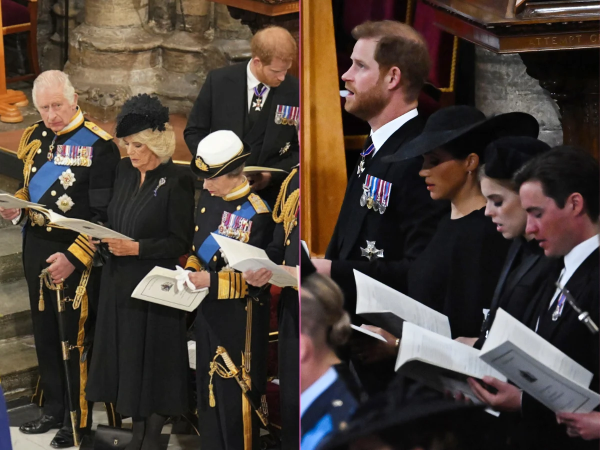 Harry i Meghan w drugim rzędzie na pogrzebie Elżbiety II Harry i Meghan w drugim rzędzie na pogrzebie Elżbiety II