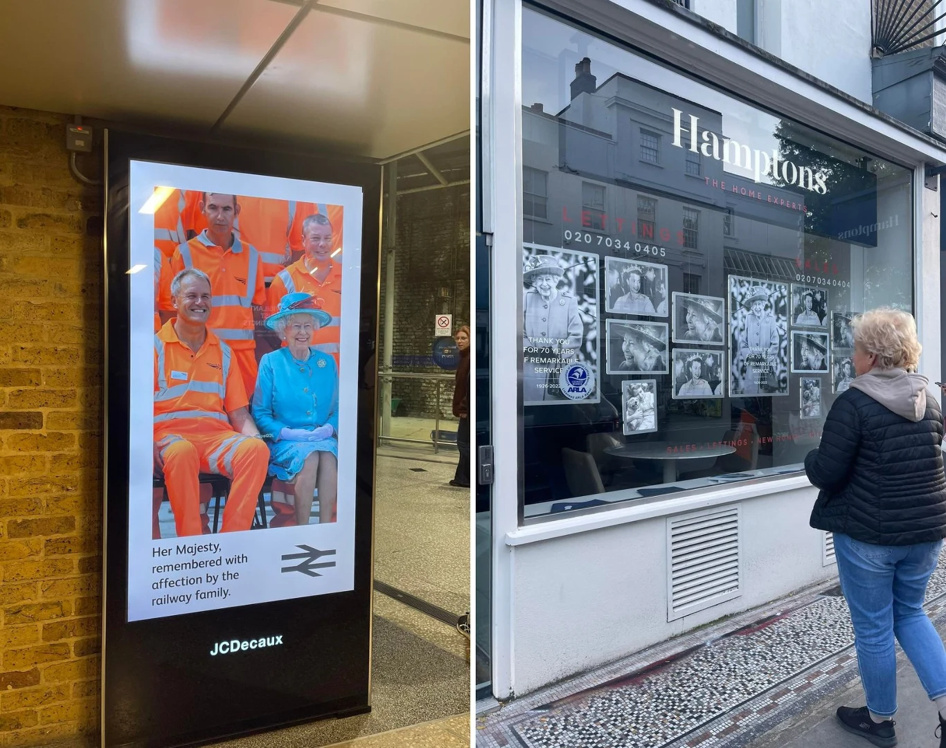 Pogrzeb Królowej Elżbiety II: witryny sklepów i małych biznesów w Londynie są pełne wzruszających pożegnań / fot. Marta Niemira Pogrzeb Królowej Elżbiety II: witryny sklepów i małych biznesów w Londynie są pełne wzruszających pożegnań / fot. Marta Niemira