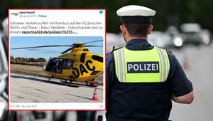 W wypadku polskiego busa ucierpiało dziewięć osób