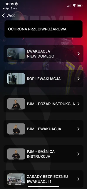 Zawartość zakładki "Ochrona przeciwpożarowa" Zawartość zakładki "Ochrona przeciwpożarowa"