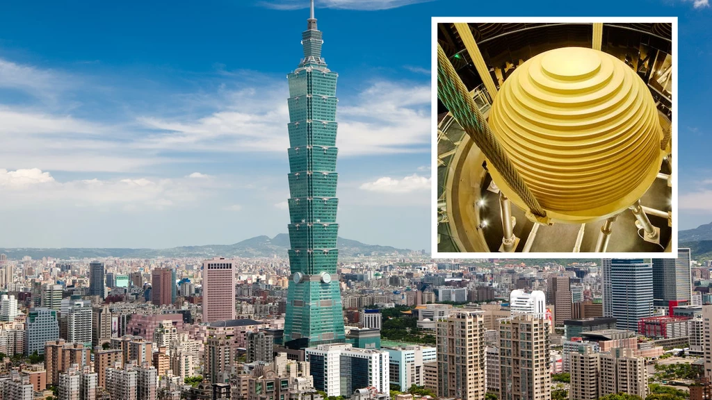 Drapacz chmur Taipei 101 uratowany przez wielką kulę