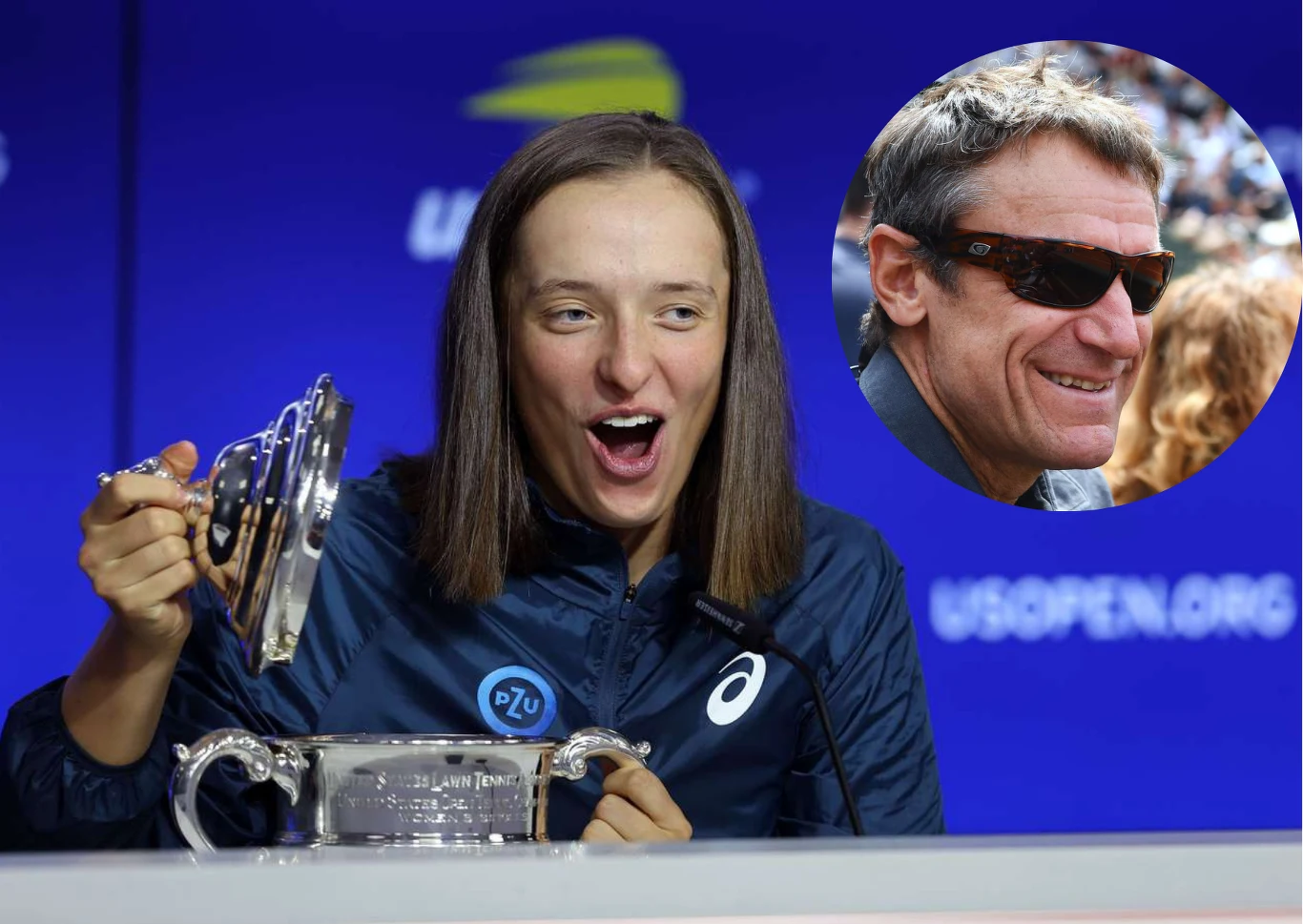 Iga Świątek i Mats Wilander