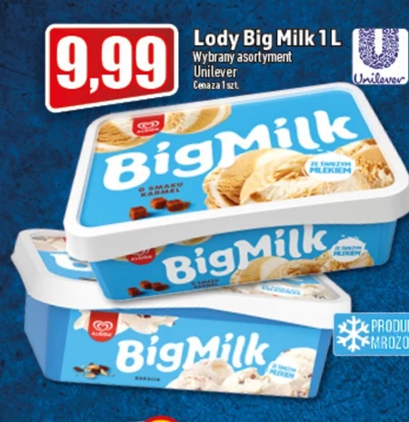 Big Milk Lody o smaku karmel 1000 ml