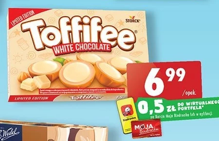 Toffifee Orzech laskowy w karmelu kremie i białej czekoladzie 125 g (15 sztuk)
