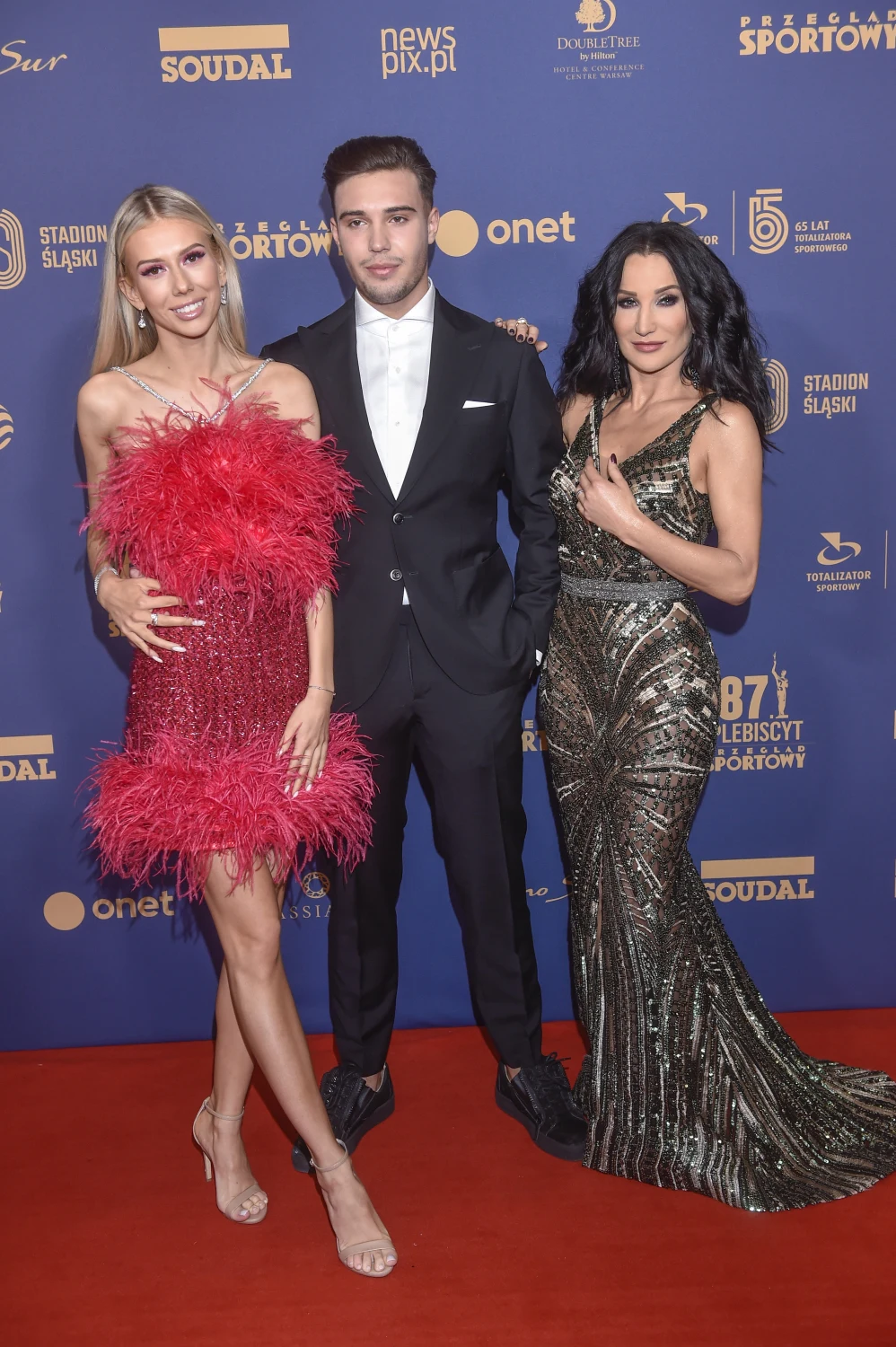 Leon Myszkowski z mamą i partnerką Leon Myszkowski z mamą i partnerką