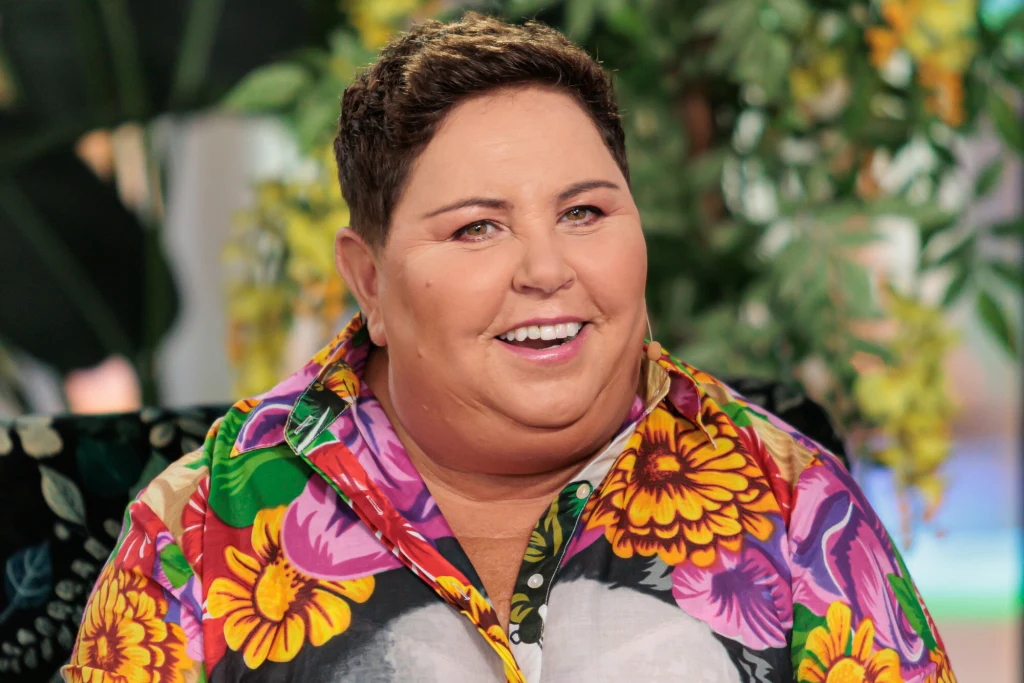 Dorota Wellman na planie programu "Dzień" Dobry TVN