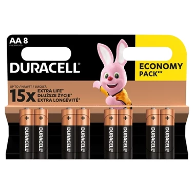 Duracell AA LR6/MN1500 1.5 V/B Baterie alkaliczne 8 sztuk - 1