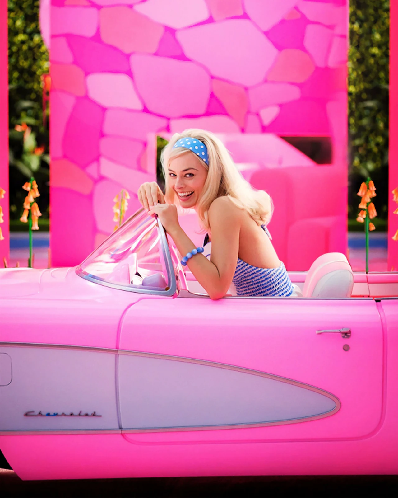 Margot Robbie na planie filmu "Barbie"