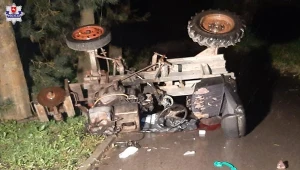 Ciągnik rolniczy przygniótł kierowcę