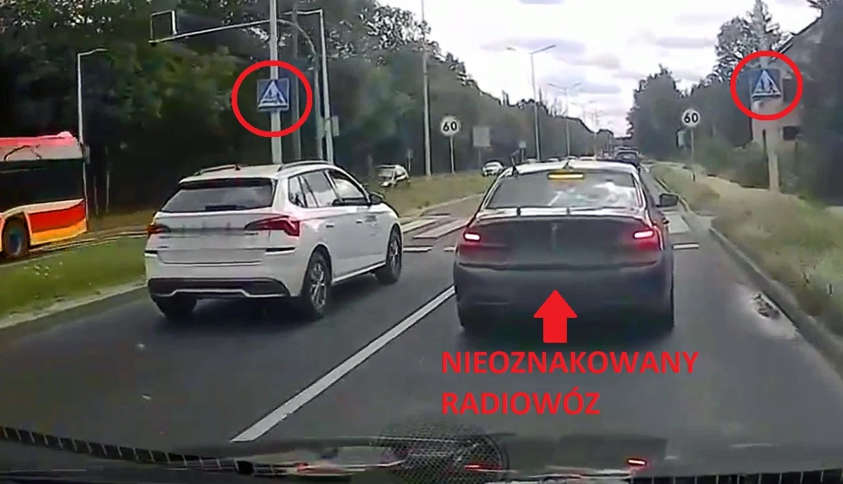 Po co radiowóz miałby hamować przed przejściem dla pieszych? Po co radiowóz miałby hamować przed przejściem dla pieszych?