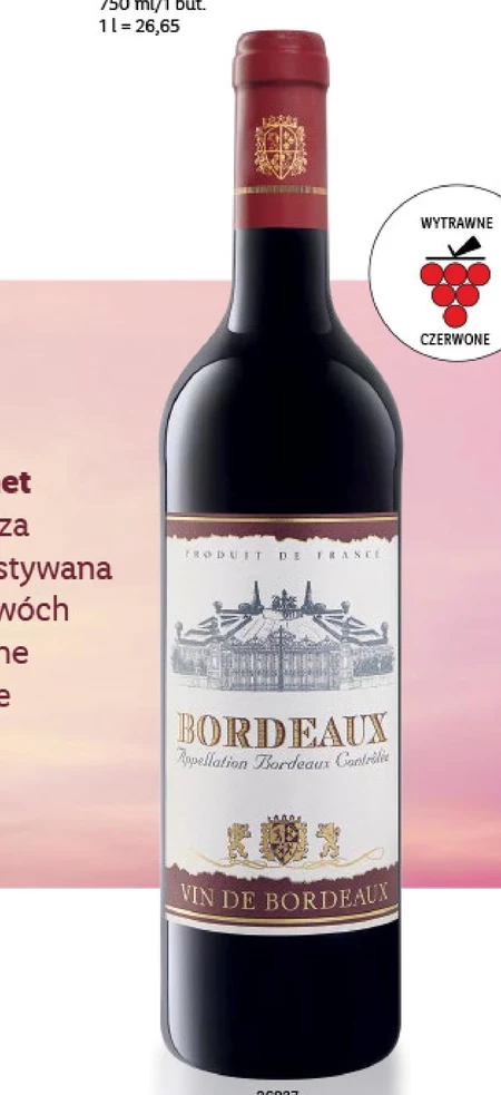 Wino czerwone Bordeaux