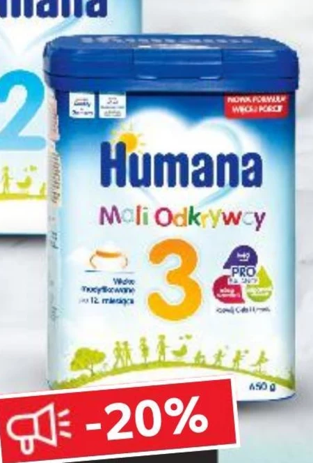 Humana 3 Mali Odkrywcy Mleko modyfikowane po 12. miesiącu 650 g