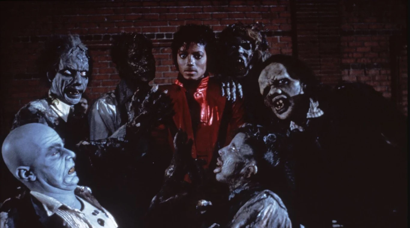 Na planie teledysku "Thriller" Michaela Jacksona Na planie teledysku "Thriller" Michaela Jacksona
