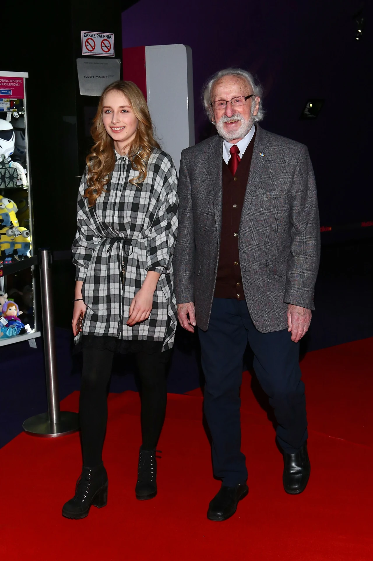 Franciszek Pieczka w wnuczką Franciszek Pieczka w wnuczką