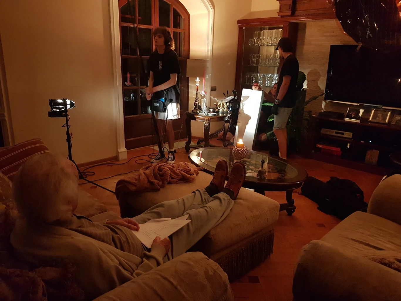 Franciszek Pieczka na planie, wrzesień 2022 Franciszek Pieczka na planie, wrzesień 2022