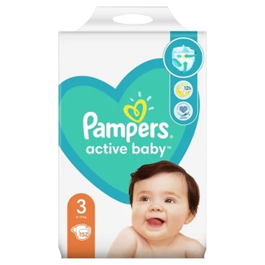 Pampers Active Baby 3, 152 Pieluszek,6kg-10kg - 4