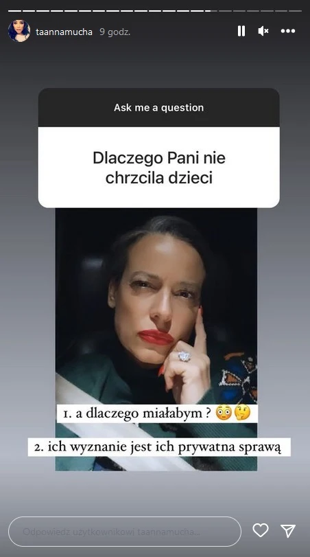Anna Mucha o tym, dlaczego nie ochrzciła dzieci Anna Mucha o tym, dlaczego nie ochrzciła dzieci