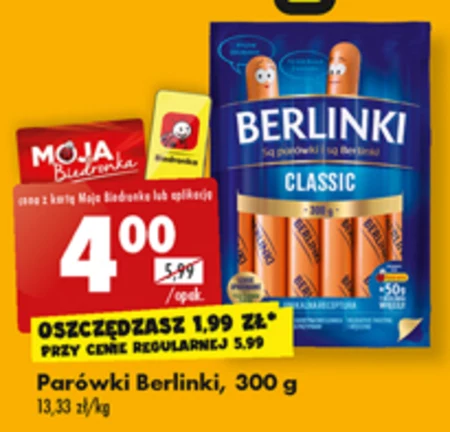 Berlinki Classic Kiełbasa 250 g