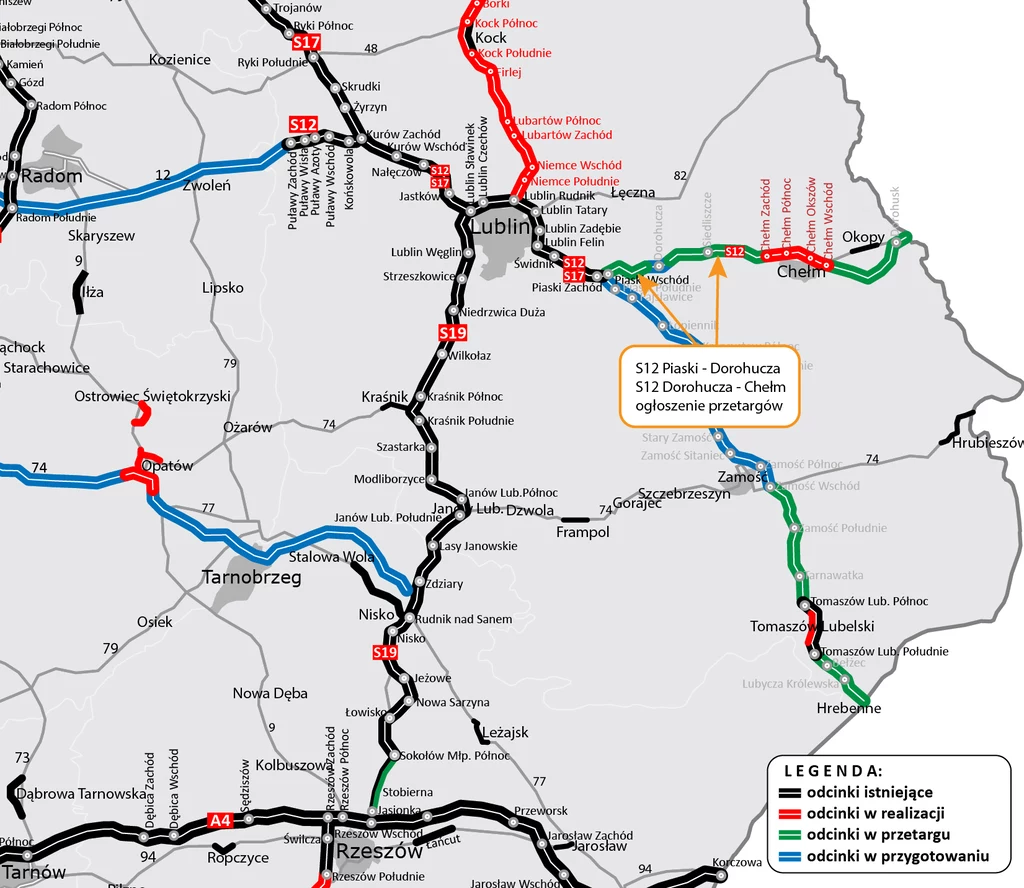 Droga ekspresowa S12 połączy przejście graniczne w Dorohusku z Lublinem i resztą kraju