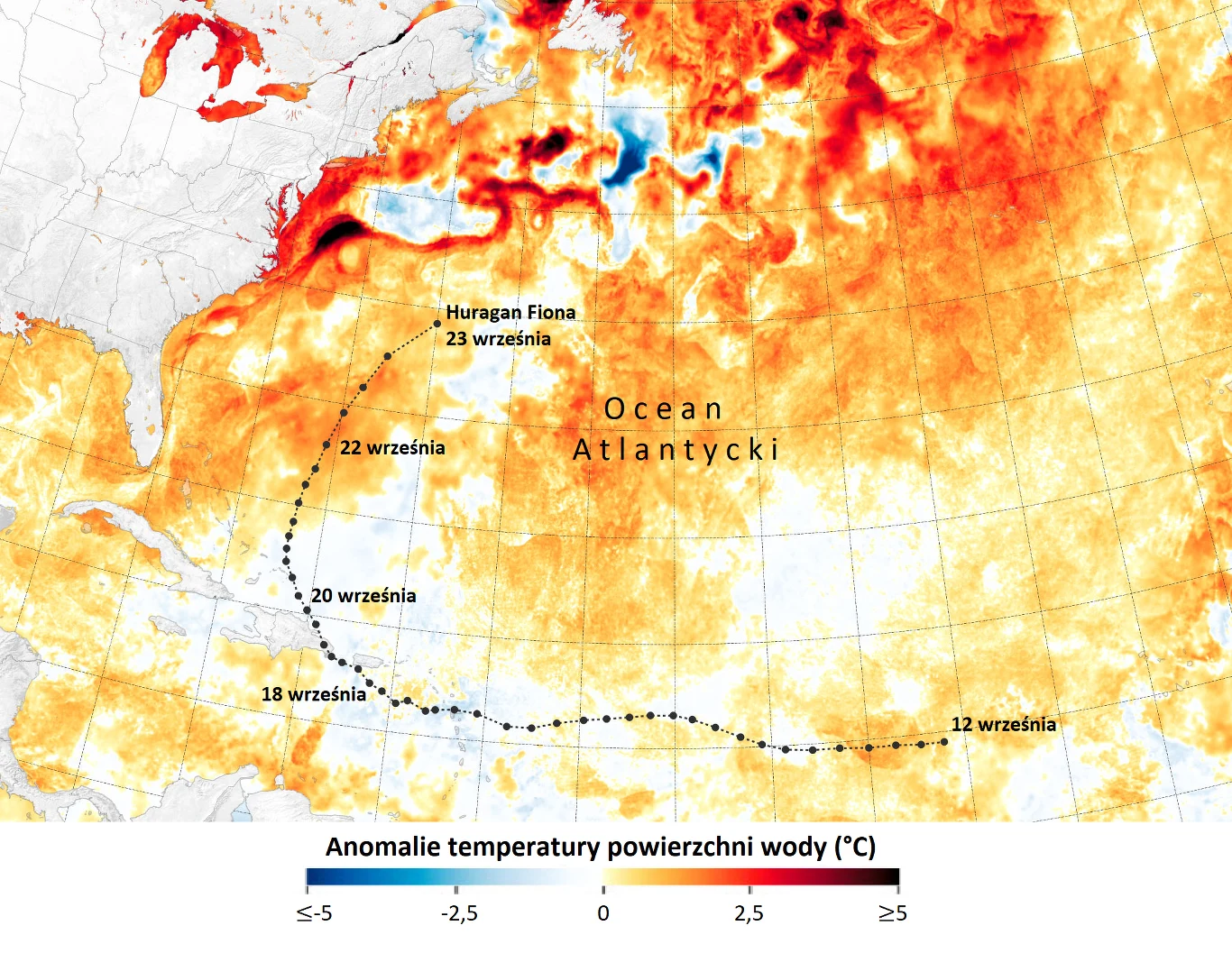 Trasa huraganu Fiona