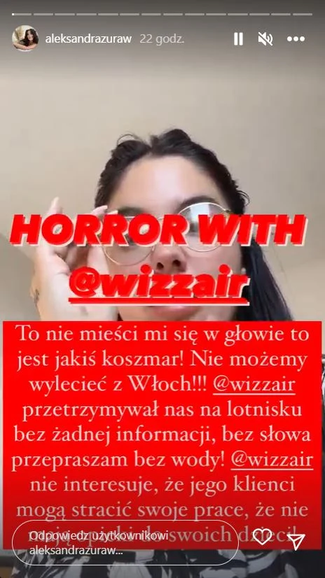 Ola Żuraw o koszmarze na lotnisku Ola Żuraw o koszmarze na lotnisku