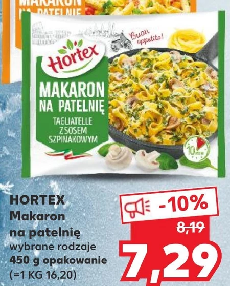 Hortex Makaron na patelnię tagliatelle ze szpinakiem w sosie śmietankowym 450 g