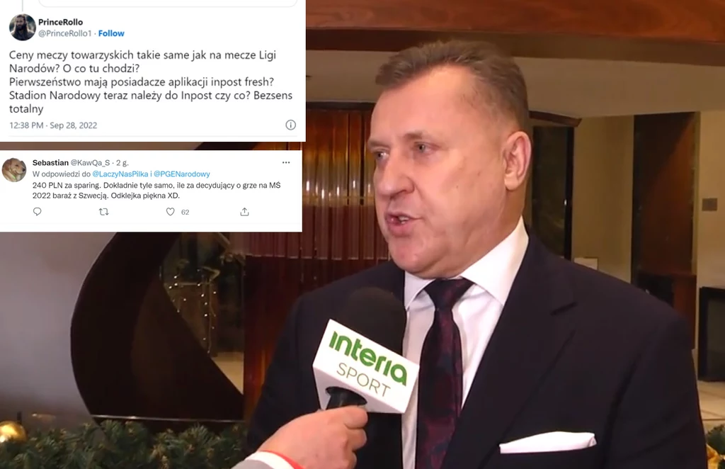 Prezes PZPN-u Cezary Kulesza musi się zmierzyć z krytyką kibiców po ogłoszeniu cen i harmonogramu sprzedaży biletów na mecz Chile - Polska Prezes PZPN-u Cezary Kulesza musi się zmierzyć z krytyką kibiców po ogłoszeniu cen i harmonogramu sprzedaży biletów na mecz Chile - Polska