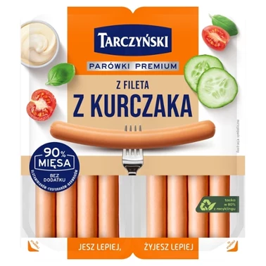 Tarczyński Parówki premium z fileta z kurczaka 180 g (2 x 90 g) - 0