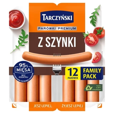Tarczyński Family Pack Parówki premium z szynki 440 g (2 x 220 g) - 0