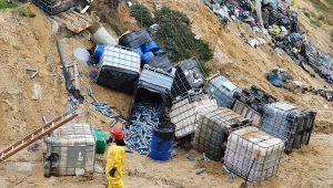 Pojemniki z toksycznymi substancjami znaleziono w kopalni piachu 