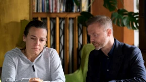 Magda (Anna Mucha) nie zechce słuchać tłumaczeń Andrzeja (Krystian Wieczorek)
