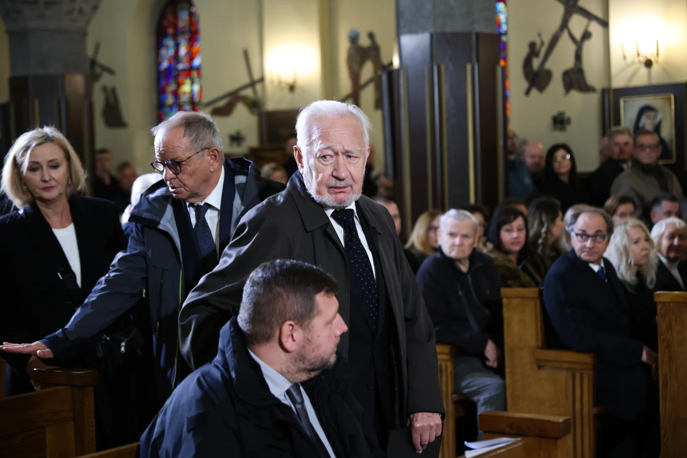 Krzysztof Kumor na pogrzebie Franciszka Pieczki.