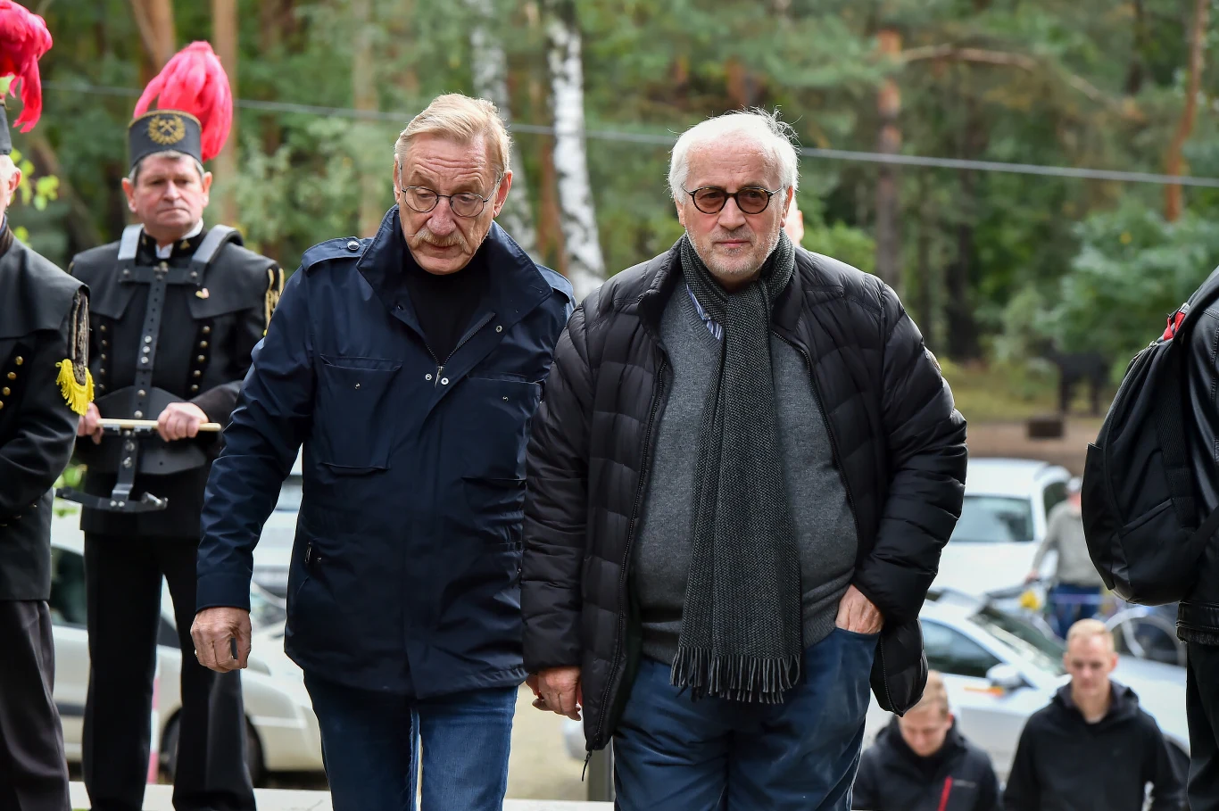 Sylwester Maciejewski na pogrzebie Franciszka Pieczki.
