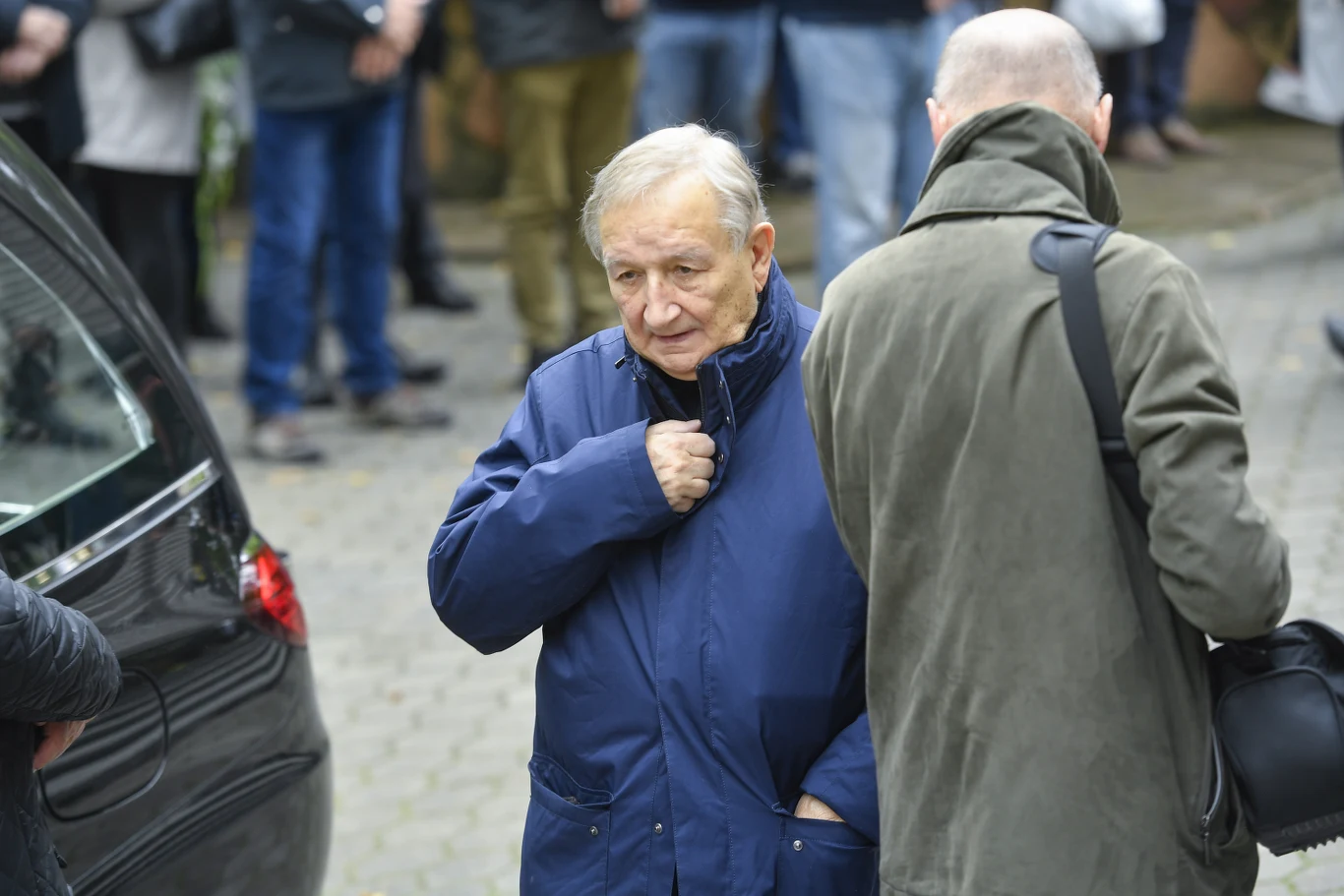 Kazimierz Kaczor na pogrzebie Franciszka Pieczki