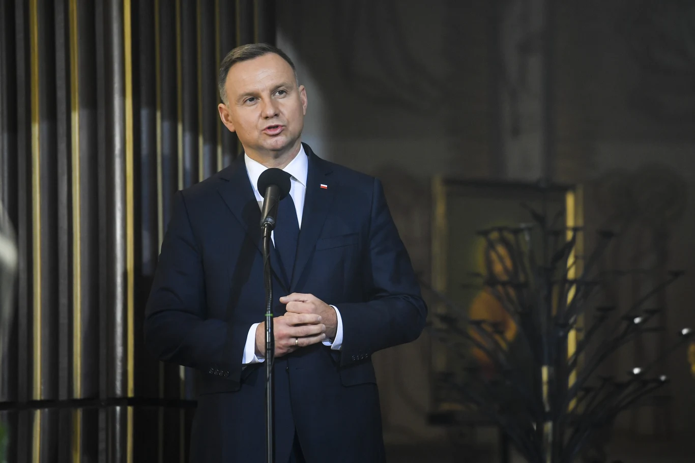 Andrzej Duda na pogrzebie Franciszka Pieczki