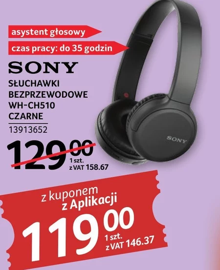 Słuchawki bluetooth Sony
