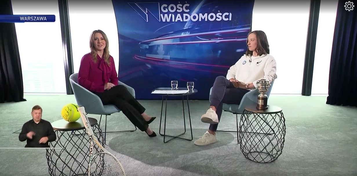 Iga Świątek w "Gościu Wiadomości"