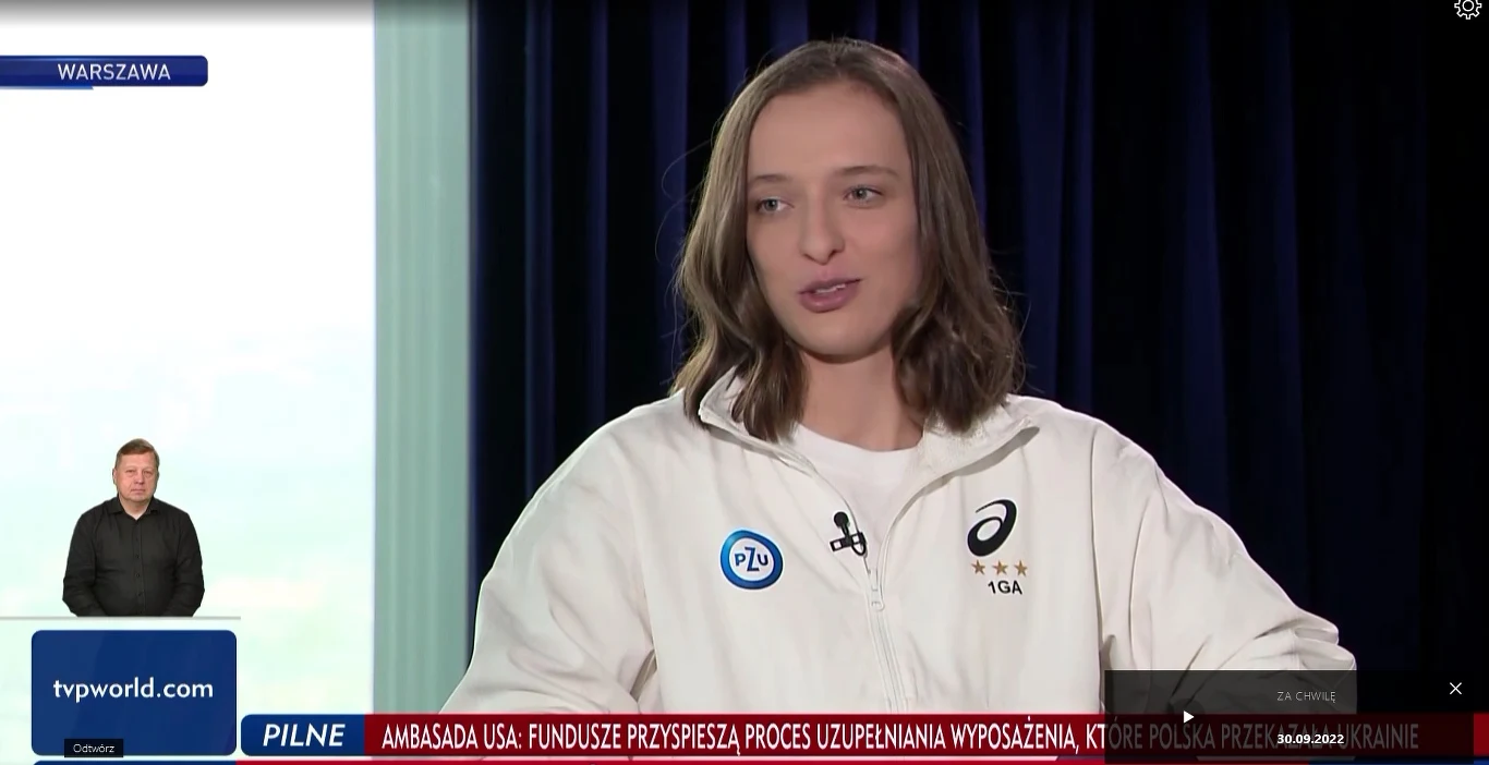 Iga Świątek w "Gościu Wiadomości"