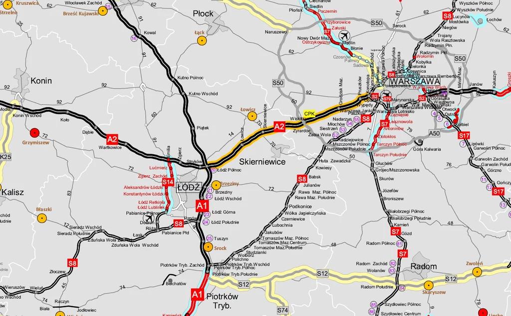 Autostrada A2 między Łodzią i Warszawą będzie miała po trzy pasy ruchu w obie strony