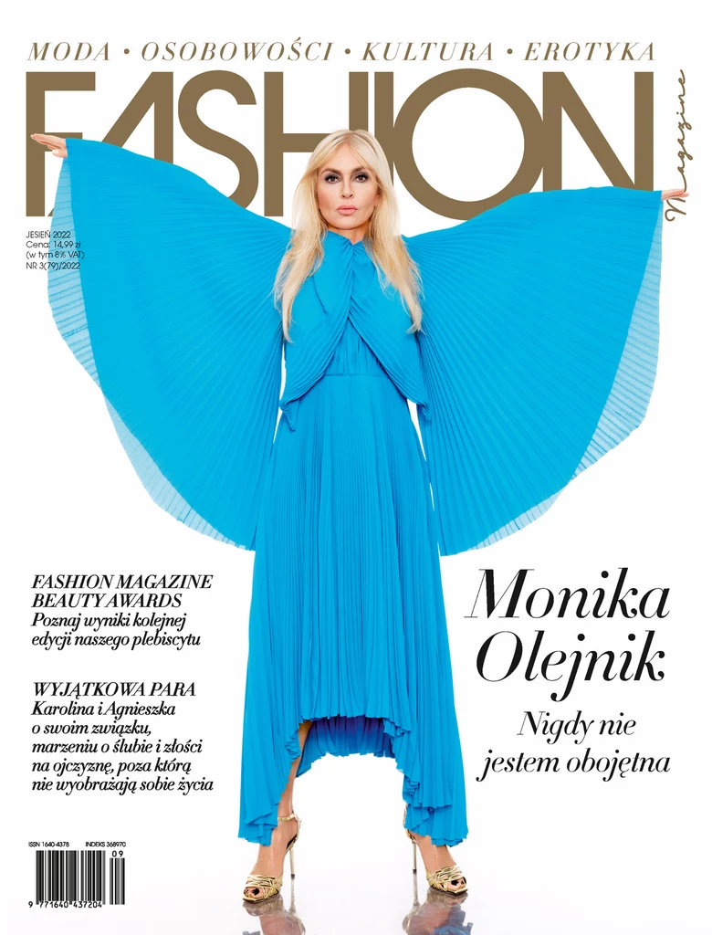 Monika Olejnik na okładce magazynu "Fashion Magazine"