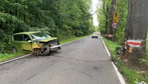 Na prostej drodze uderzył w drzewo. Przyczyna była kuriozalna