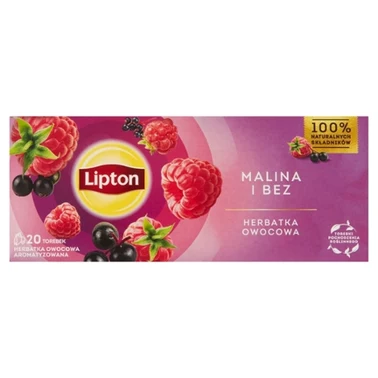 Lipton Herbatka owocowa malina i bez 32 g (20 torebek) - 1